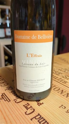 Loiren laakso Coteaux-du-loir Domaine Bellivière L'Effraie 2020