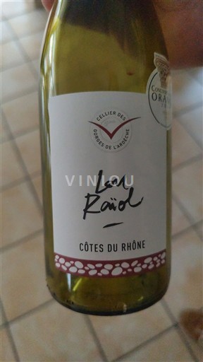 Rhônedalen Côtes du Rhône Cellier des Dauphins de l'Ardèche Lou Raïol Icke årgångsbetecknad