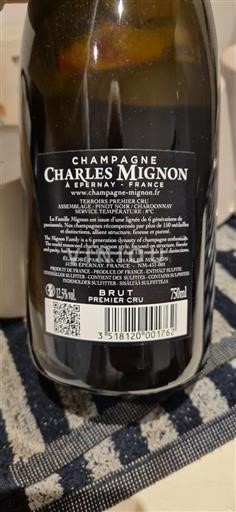 Champagne Šampanské Charles Mignon Brut Premier Cru Neročník
