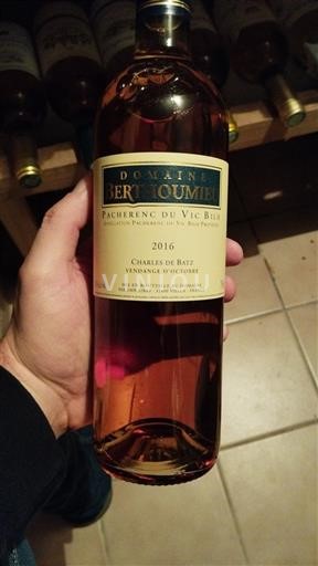 Tây Nam Pacherenc-du-vic-bilh Domaine Berthoumieu Charles de Batz Vendanges d'Octobre 2016