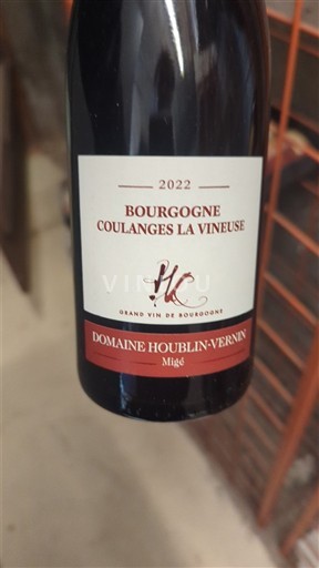 Borgogna Borgogna Coulanges-la-Vineuse Domaine Houblin-Vernin Miagé 2022