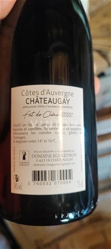 Loirevallei Côtes-d'Auvergne Château Chateaugay Fût de Chêne 2022