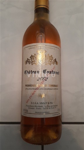 Burdeos Primeras Colinas de Burdeos Château Couturat 2002
