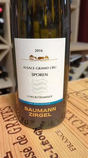 Alsazia Non specificato Grand Cru Baumann Zirgel Sporen 2016