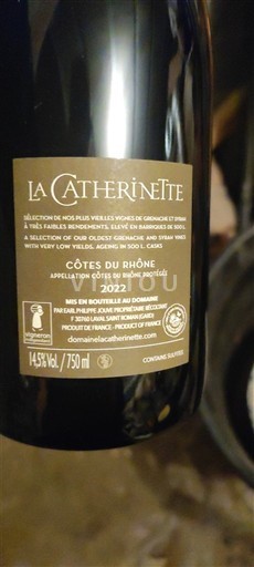 Rhônen laakso Côtes-du-rhône La Catherinette 2022