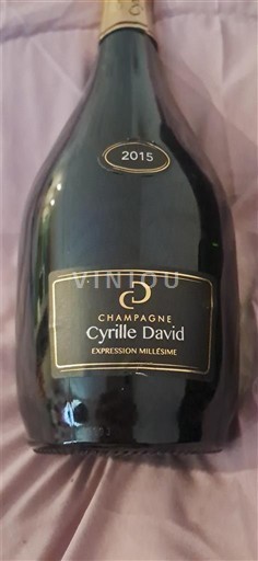 Champaña Champán Cyrille David Expression Millésime 2015