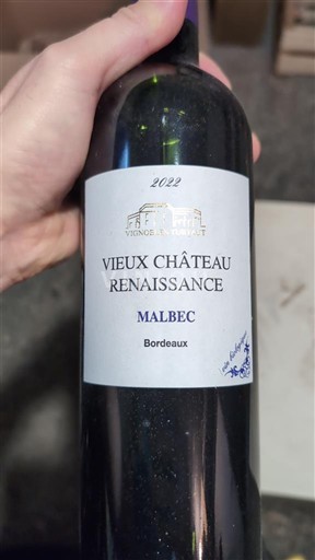 Bordeaux Château Vieux Château Renaissance Malbec 2022