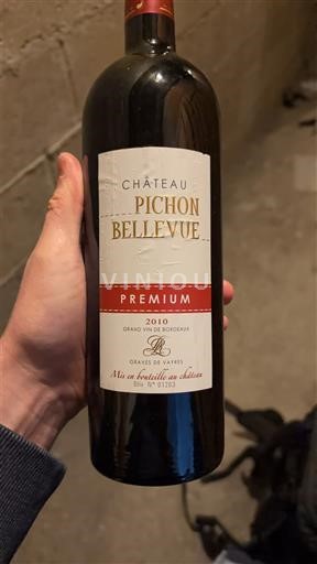 Bordeaux Graves-de-vayres Château Pichon Bellevue Premium 2010