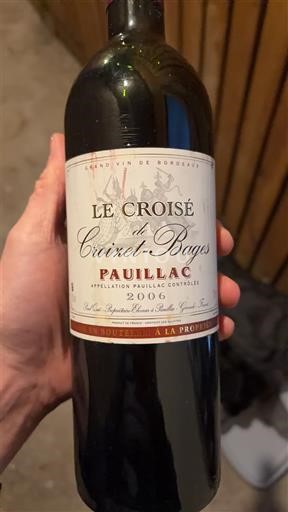 Burdeos Pauillac Le Croisé de Croizet-Bages 2006