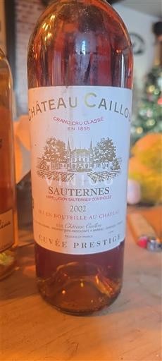 Bordeaux Sauternes Grand Cru Château Caillou Prestige 2002