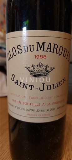 Burdeos Saint-Julien Clos du Marquis 1988