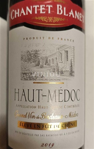 Bordeaux Haut-Médoc Chantet Blanet 2019