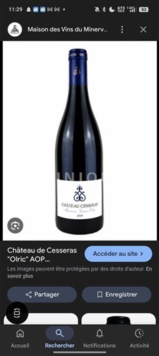 Langvedok Minervois-la-Livinière Château Cesseras Olric 2023