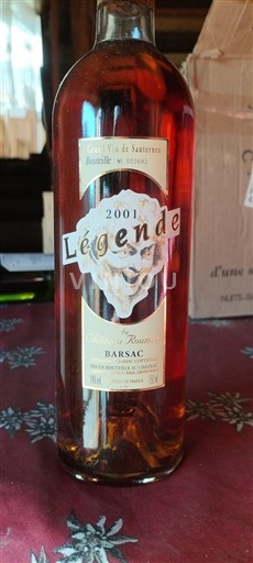 Burdeos Barsac Château Roumieu Légende 2001