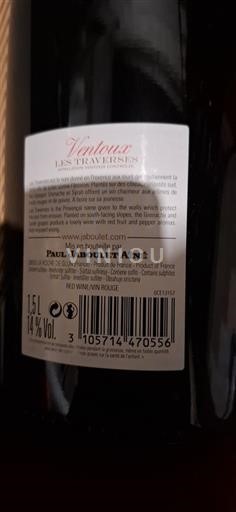 Rhônevallei Ventoux Paul Jaboulet Aîné Les Traverses Niet-geïntegreerd