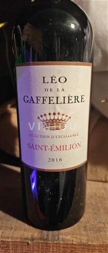 Bordeaux Saint-Émilion Léo de la Gaffelière Sélection d'Excellence 2016