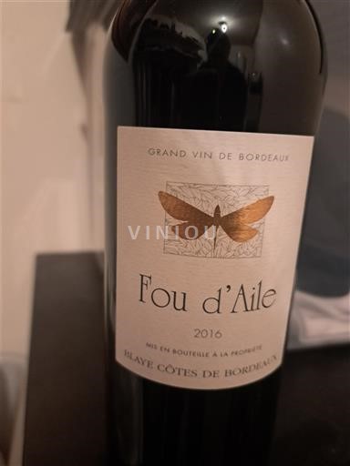 Bordeaux Blaye-côtes-de-bordeaux Fou d'Aile 2016