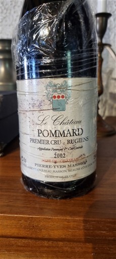 Burgundi Pommard Premier Cru Château Pommard Premier Cru Rugiens 2002