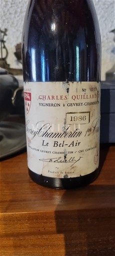 Borgogna Gevrey-Chambertin Premier Cru Charles Quillardet Le Bel-Air 1986