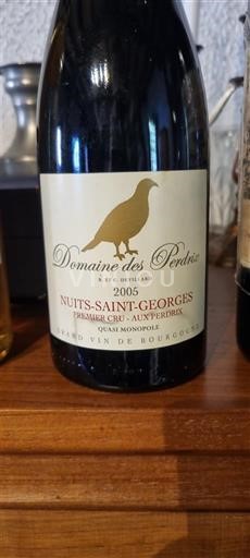 Burgundy Nuits-Saint-Georges Premier Cru Domaine S Perdrix Premier Cru Aux Perdrix 2005