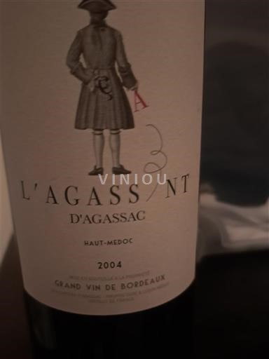 Bordeaux Haut-Médoc Château Agassac L'Agassant d'Agassac 2004