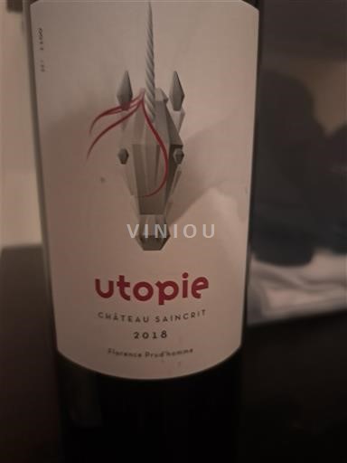 Burdeos Bordeaux superior Château Saincrit Utopie 2018