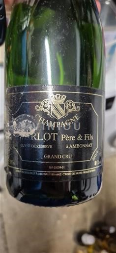 Champaña Champán Grand Cru Barlot Père & Fils de Réserve Sin añada