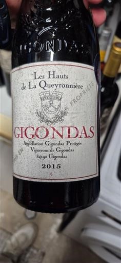 Rona dolina Gigondas Les Hauts de La Queyronnière 2015