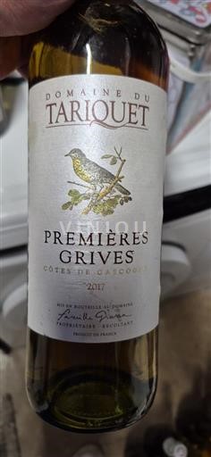 Sudoeste Côtes de Gascogne Domaine Tariquet Premières Grives 2017