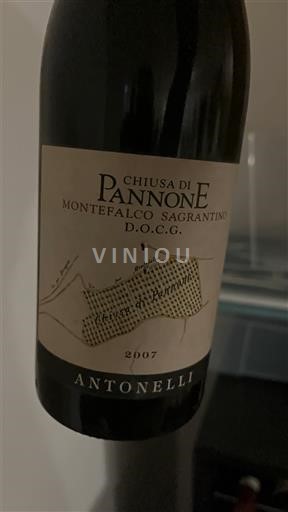 Umbria Montefalco Sagrantino Antonelli Chiusa di Pannone 2007