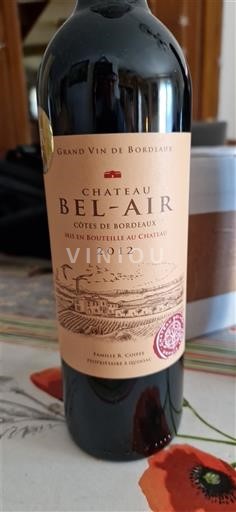 Bordeaux Côtes-de-Bordeaux Château Bel-Air 2012