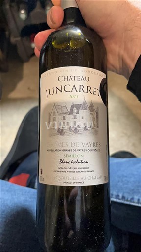 Bordeaux Graves-de-vayres Château Juncarret Blanc sélection 2015