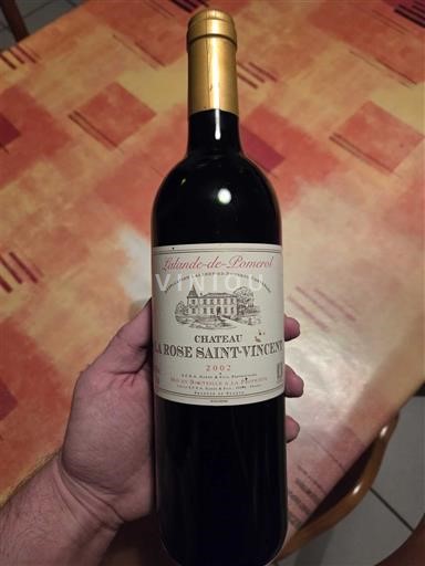 Bordeaux Lalande-de-Pomerol Château La Rose Saint-Vincent 2002