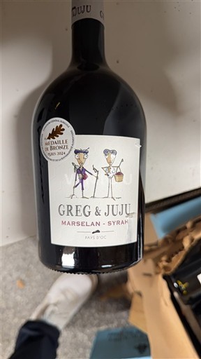 Languedoc ja Roussillon Pays d'Oc Greg & Juju Ei vuosikertaa
