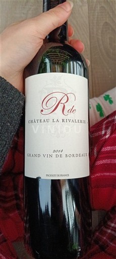 Bordeaux Château La Rivalerie R de Château La Rivalerie 2014