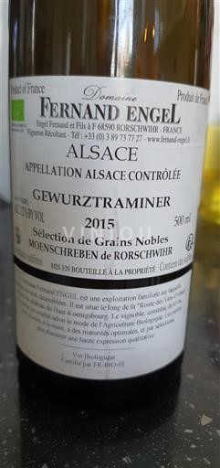 Alzacija Gewürztraminer Sélection de Grains Nobles Domaine Fernand Engel Sélection de Grains Nobles Moenschreben de Rorschwihr 2015