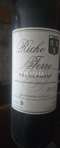 Sudoeste Pécharmant Riche Terre 2012