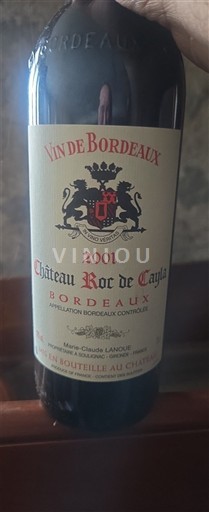 Burdeos Bordeaux Château Roc de Cayla 2001