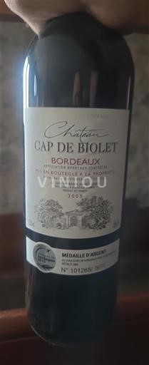 Burdeos Bordeaux Château Cap de Biolet 2009