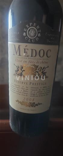 Bordeaux Médoc Expert Club Réserve Prestige 2008