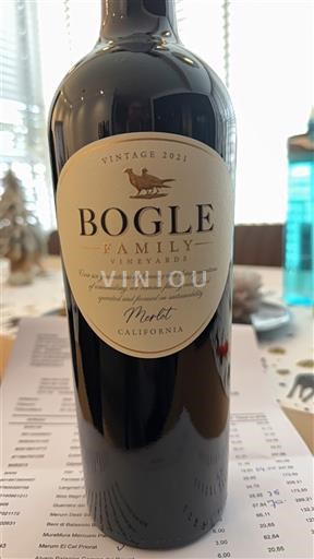 Vùng trồng nho được cấp phép California Không được chỉ định Bogle Family Vineyards Merlot 2021