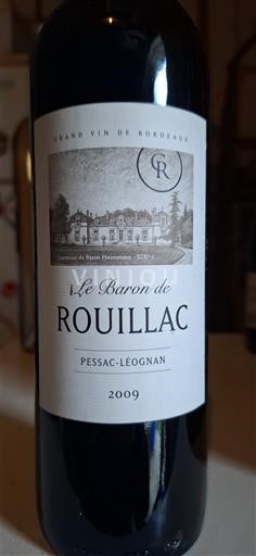 Bordeaux Pessac-Léognan Château Rouillac Le Baron de Rouillac 2009