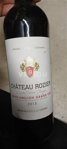Bordeaux Saint-Émilion Grand Cru Grand Cru Château Rozier Terres Rouges 2015