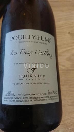 Loirevallei Pouilly-fumé Fournier Père et Fils Les Deux Cailloux Niet-geïntegreerd
