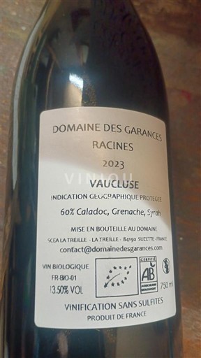 Provence, Nedre Rhône-dalen, Korsika Vaucluse Domaine S Garances Racines 2023