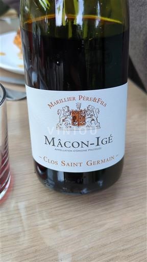 Borgoña Mâcon y Mâcon-villages Marillier Père & Fils Clos Saint Germain 2023