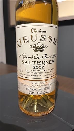 Bordeaux Sauternes Grand Cru Château Rieussec 2002