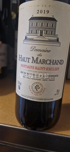 Bordeaux Montagne-saint-émilion Domaine Haut Marchand 2019