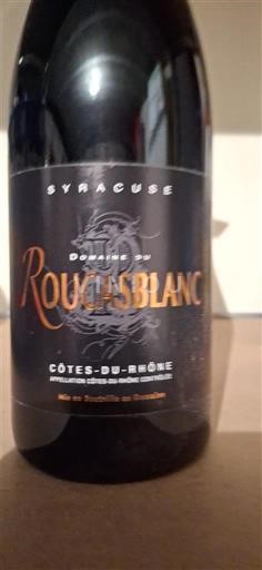 Viinit Rouge sec Syracuse Domaine Roucasblanc 2016 Ranska Rhônen laakso Côtes-du-rhône AOC