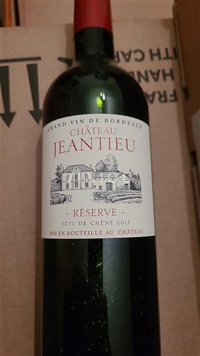 Burdeos Bordeaux Château Jeantieu Réserve Fûts de Chêne 2017